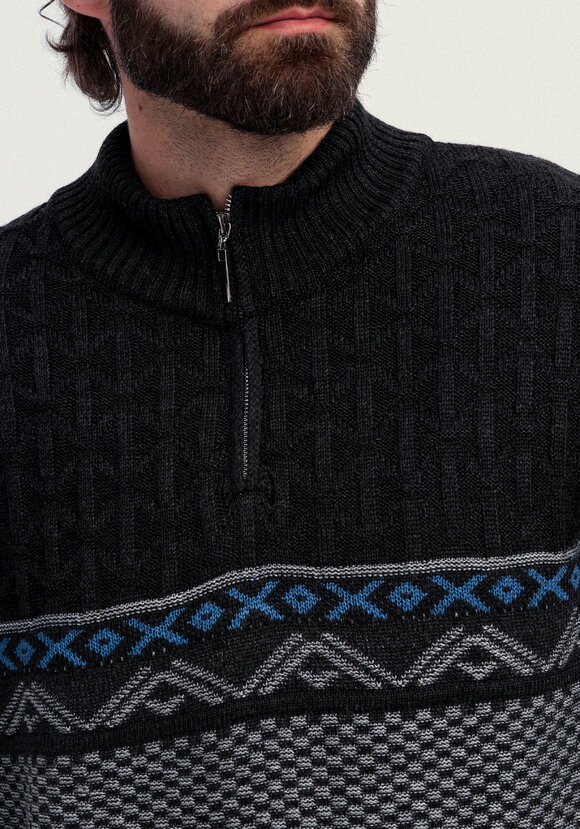 Джемпер с разными типами вязки шир.  580, рис. 17