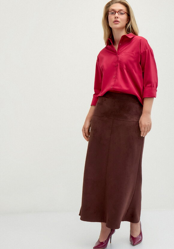 Рубашка оверсайз со спущенным плечом шир.  580, рис. 26