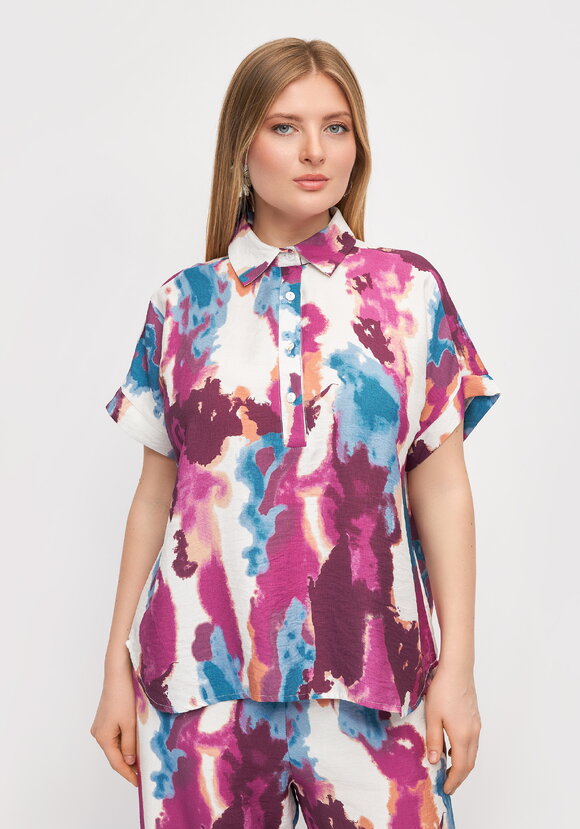 Костюм блуза и брюки с принтом шир.  580, рис. 2