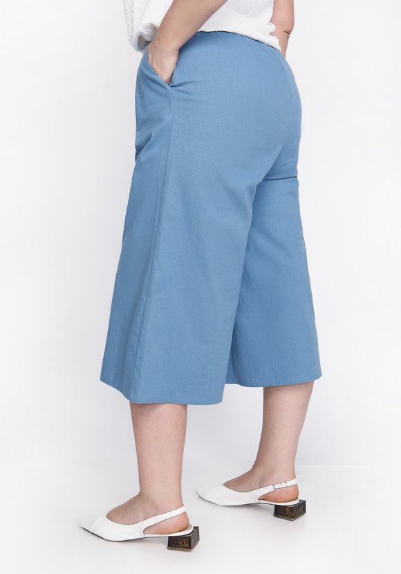 Шорты-бермуды на резинке однотонные шир.  580, рис. 10