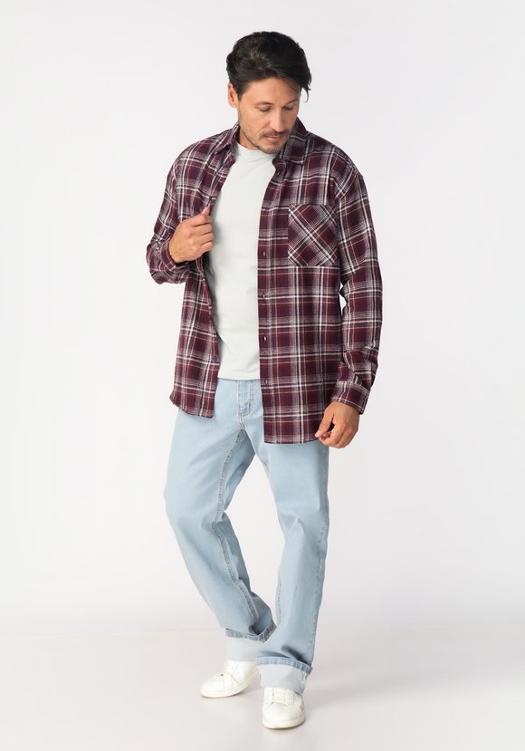 Фланелевая рубашка в клетку Шарль шир.  580, рис. 3