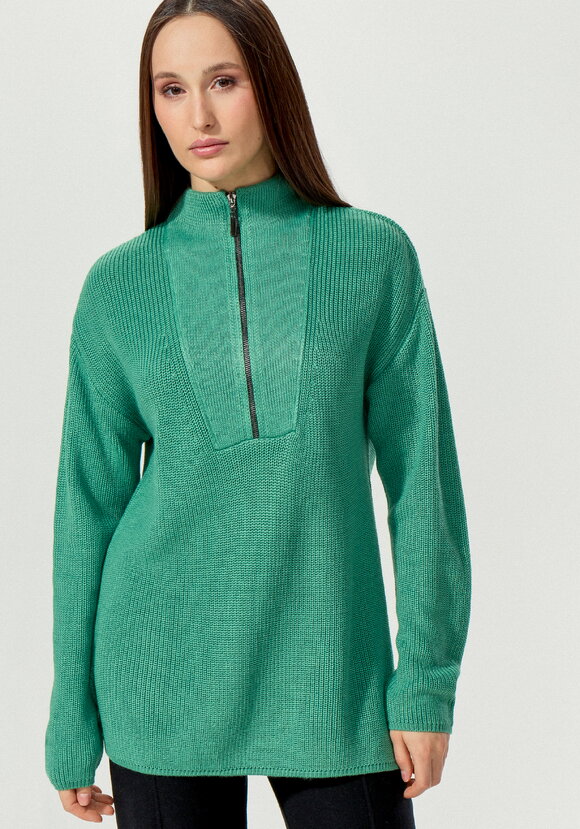 Свитер с высокой горловиной на молнии шир.  580, рис. 4