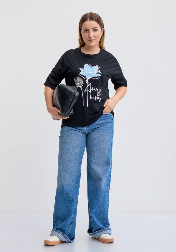 Футболка с флоральным принтом шир.  750, рис. 22