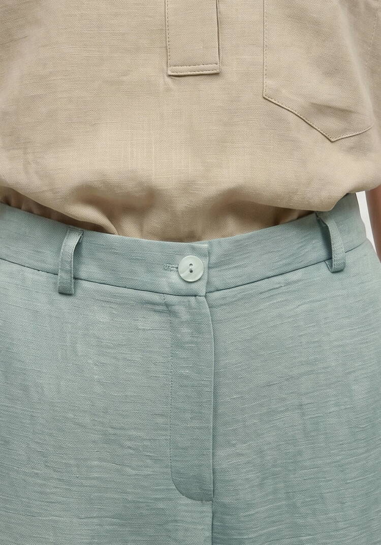 Брюки изо льна с поясом шир.  750, рис. 13