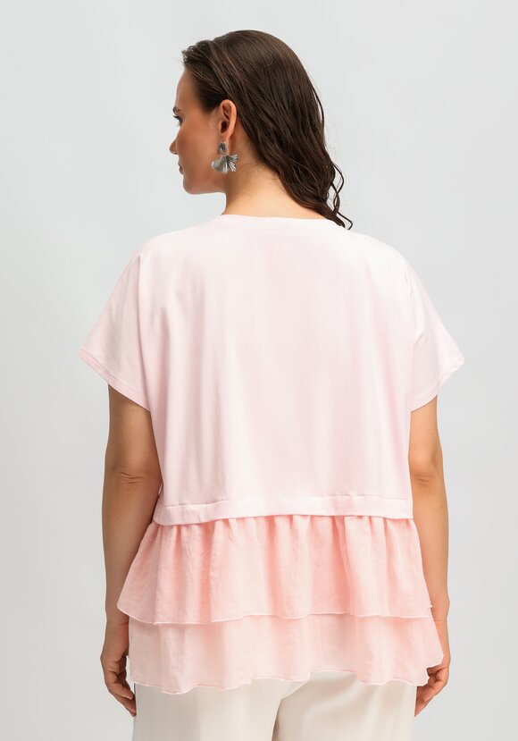 Блуза комбинированная с ярусами по низу шир.  580, рис. 11