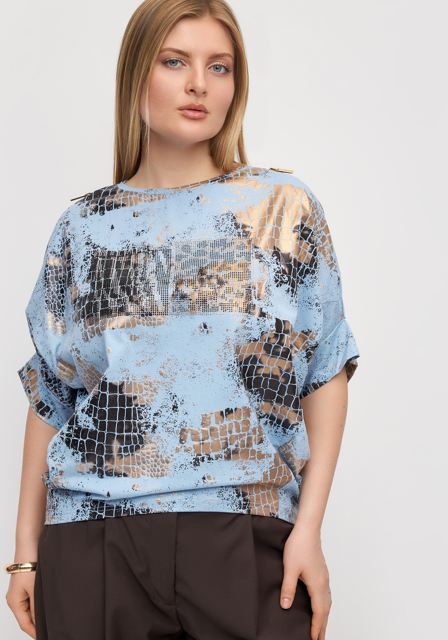 Блуза с блестящим принтом quotЭльвира quot 3999₽