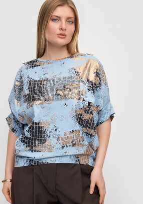 Блуза с блестящим принтом Эльвира