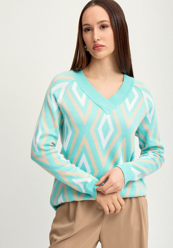Джемпер с геометрическим рисунком шир.  580, рис. 7