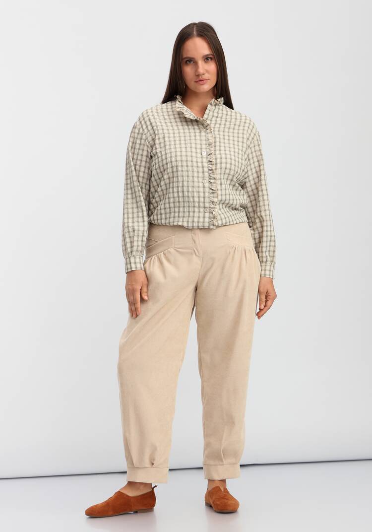 Брюки-бананы с манжетами по низу шир.  750, рис. 27