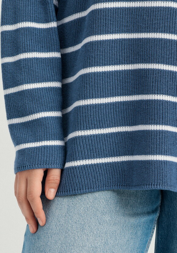 Джемпер в полоску с воротником-поло на молнии шир.  580, рис. 14