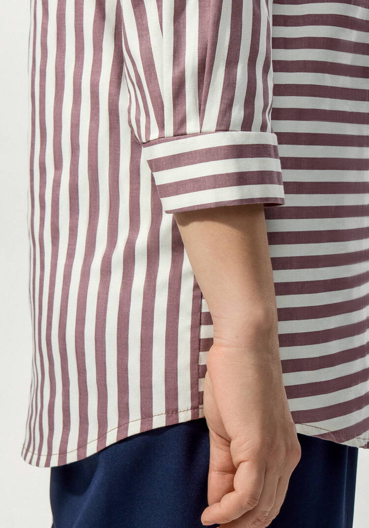 Рубашка в полоску колор-блок шир.  750, рис. 21