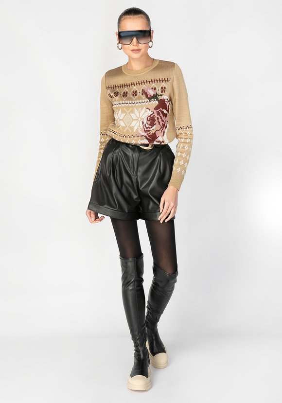 Джемпер женский с крупной розой шир.  580, рис. 3