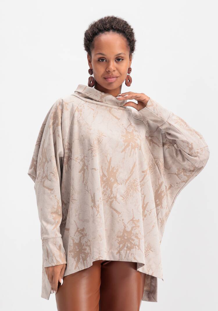 Джемпер трикотажный свободного кроя с принтом шир.  750, рис. 9