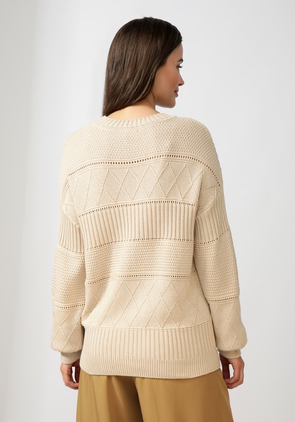 Джемпер женский со структурной вязкой шир.  580, рис. 18