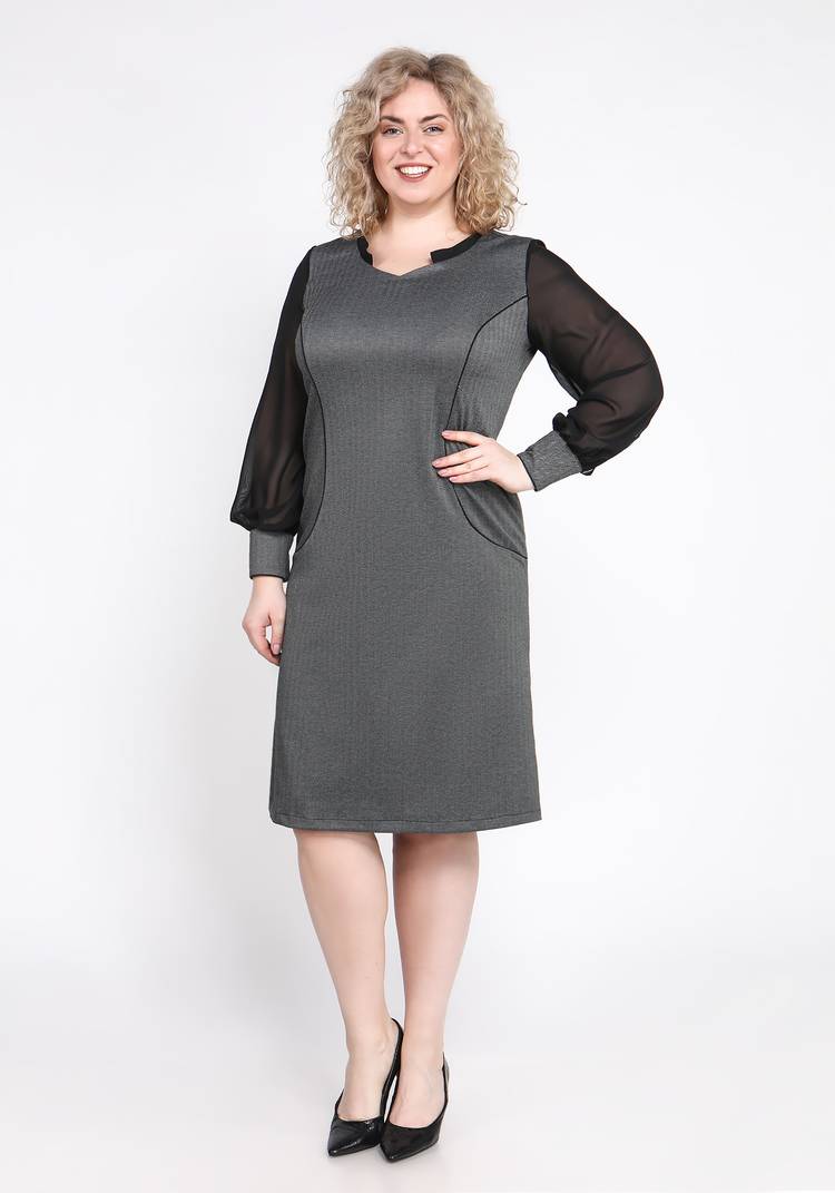 Платье с шифоновым рукавом шир.  750, рис. 6