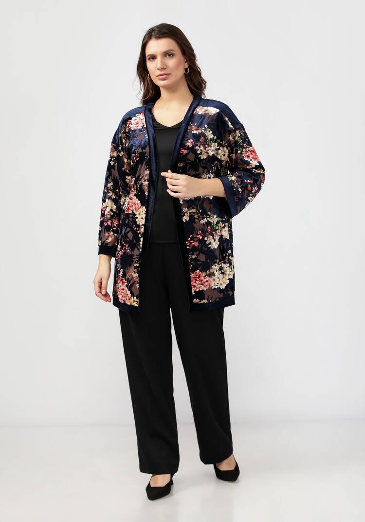 Кардиган-накидка со свободными рукавами шир.  750, рис. 8