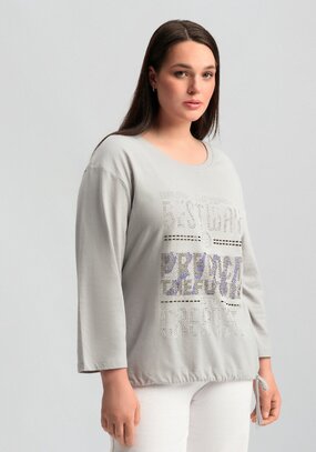 Лонгслив с декором из страз