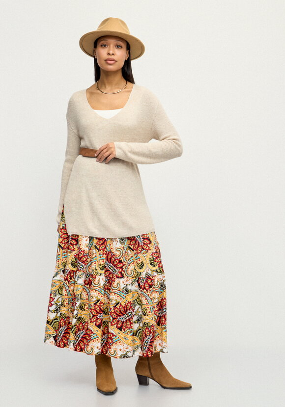 Юбка с воланами и принтом шир.  580, рис. 7