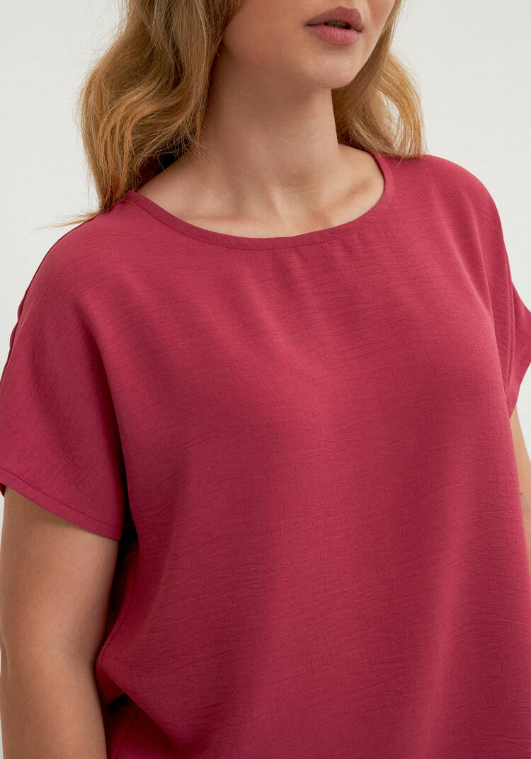 Блуза свободная со спущенным плечом шир.  750, рис. 13