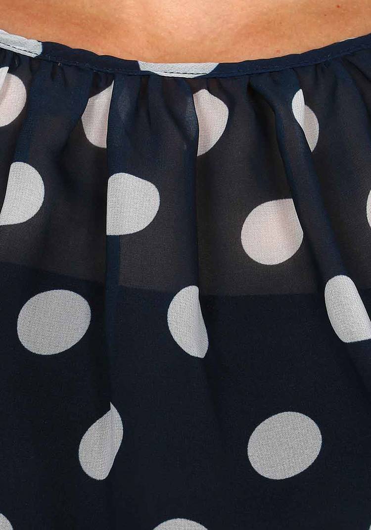 Платье шифоновое с принтом горох шир.  750, рис. 5