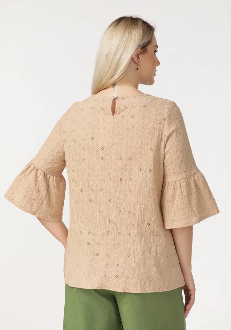 Блуза из шитья с воланом по низу рукава шир.  750, рис. 21