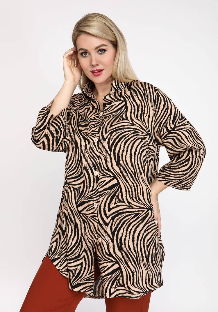 Туника-рубашка Экстравагантный образ шир.  750, рис. 5