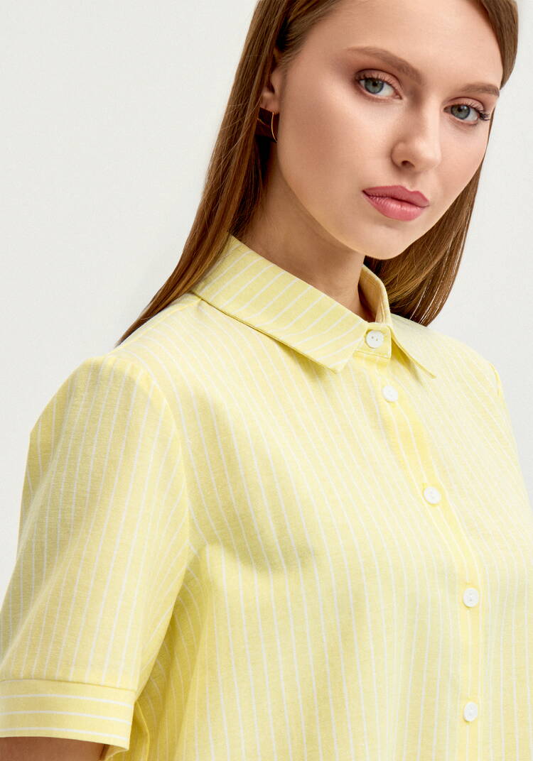 Блуза на пуговицах в вертикальную полоску шир.  750, рис. 14