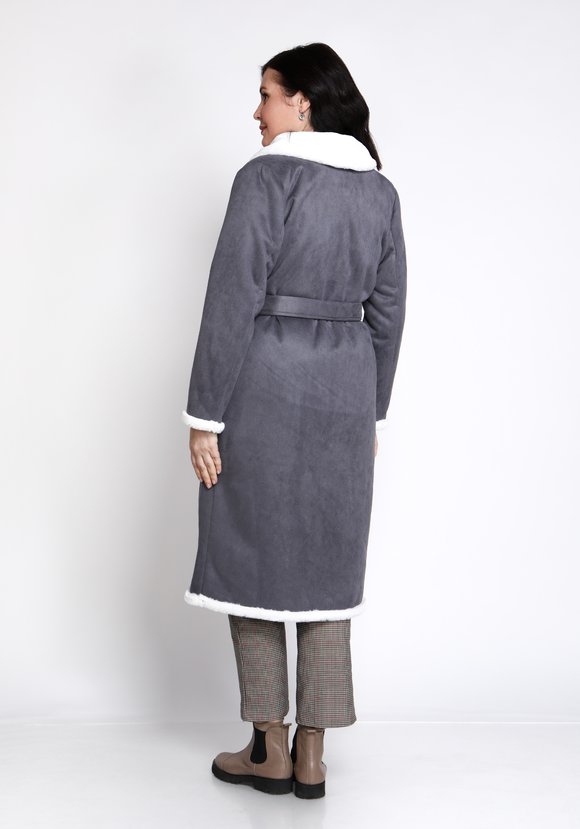 Пальто с шалевым воротником шир.  580, рис. 6