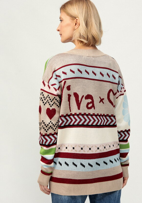 Кардиган удлиненный с ярким рисунком шир.  580, рис. 3