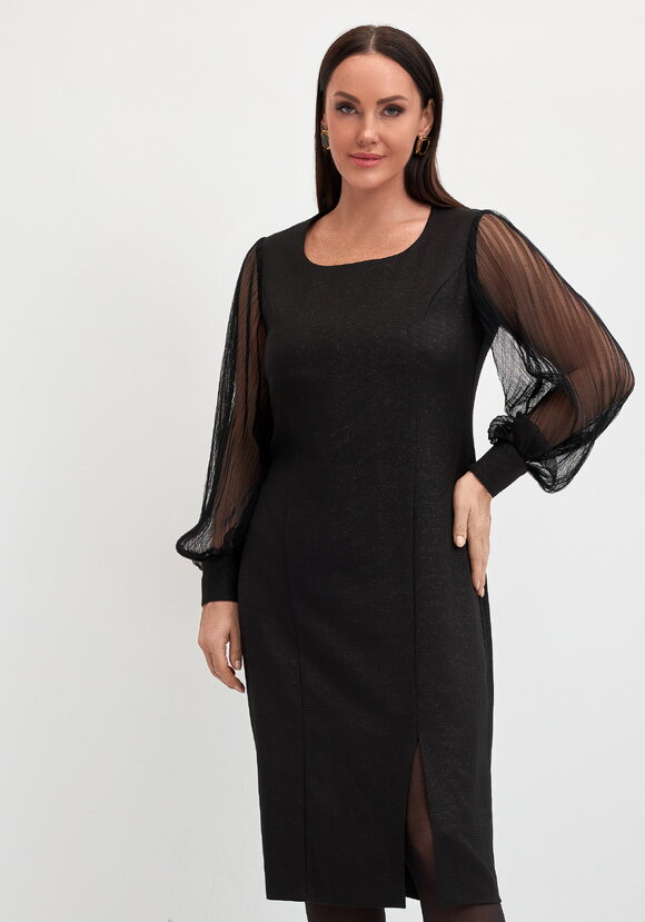 Платье вечернее с обьемными рукавами шир.  580, рис. 2