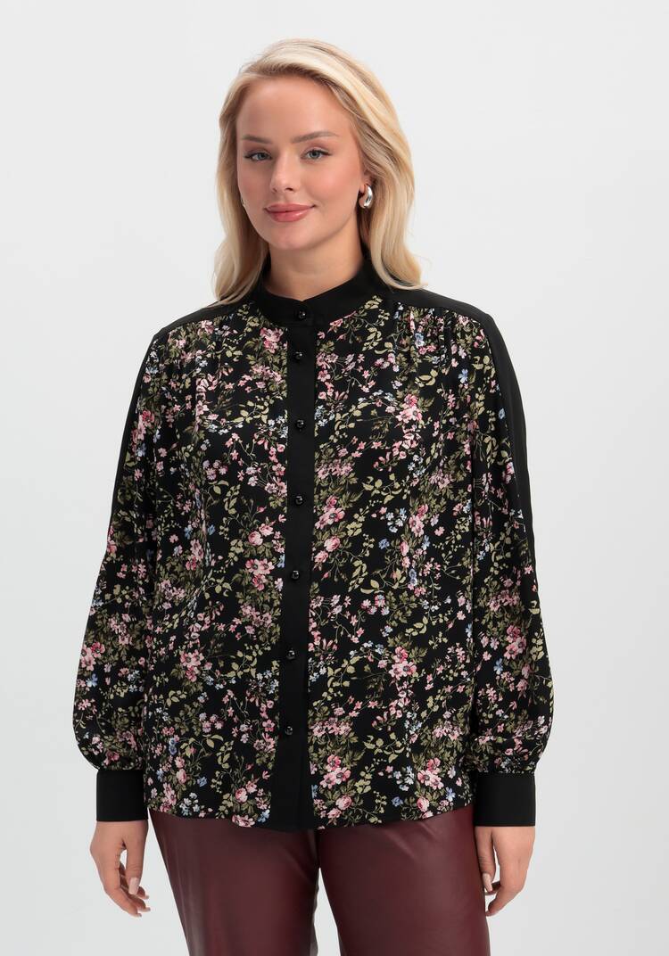 Блуза комбинированная прямого кроя шир.  750, рис. 4