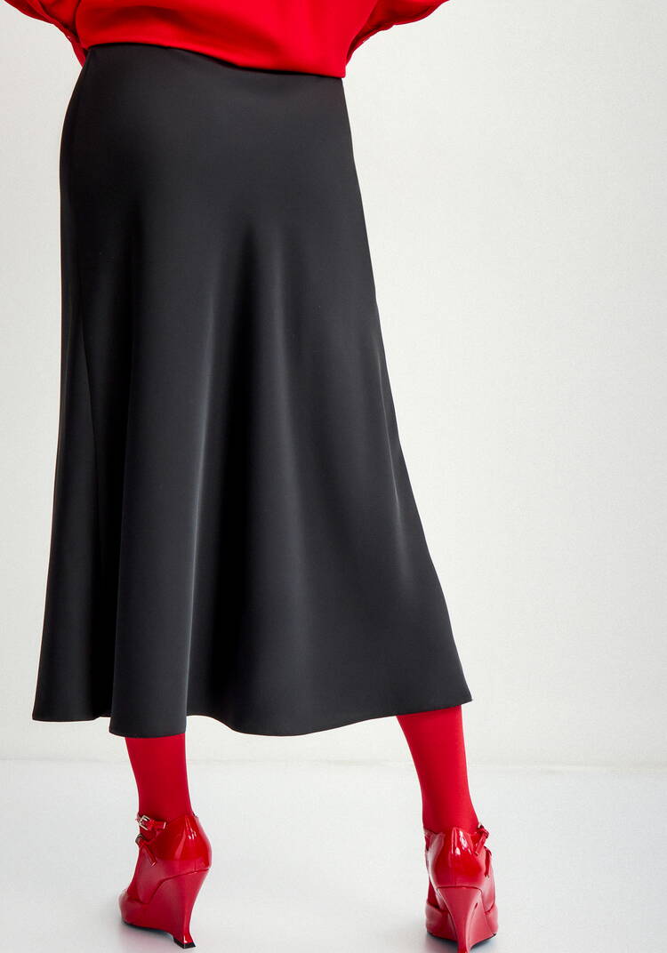 Юбка шелковая А-образного кроя шир.  750, рис. 9