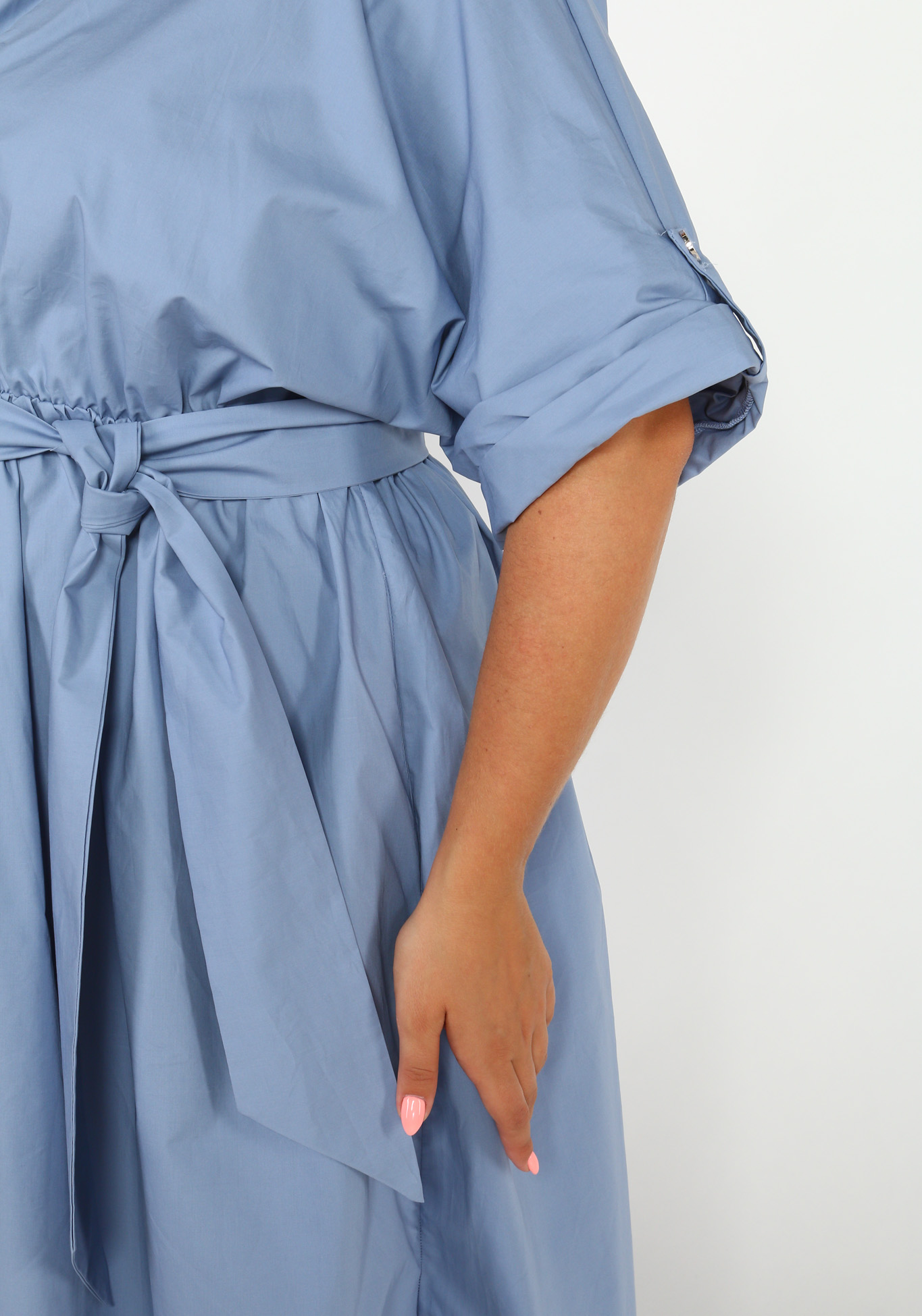 Платье с эффектным поясом Elletto Life, размер 46, цвет бежевый - фото 8