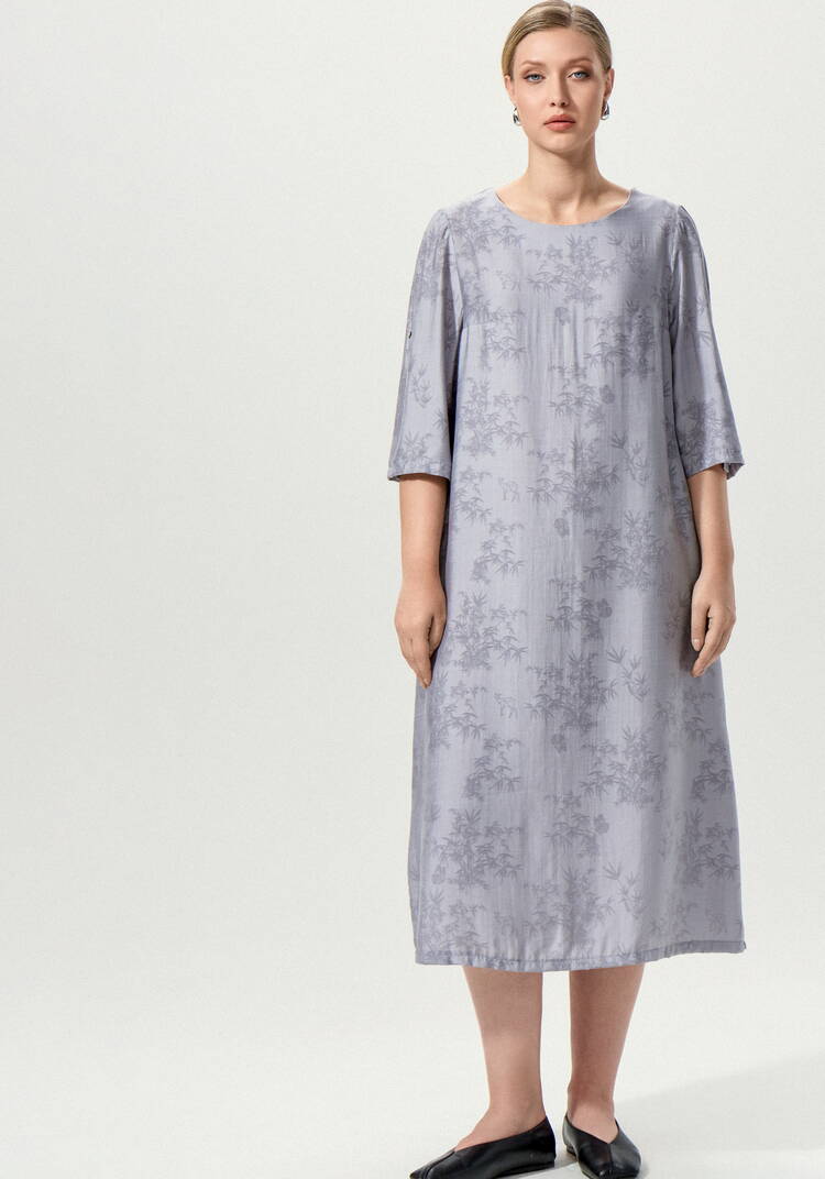 Платье изо льна с принтом свободного кроя шир.  750, рис. 12