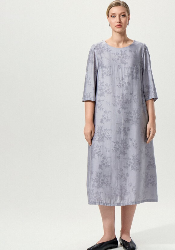 Платье изо льна с принтом свободного кроя шир.  580, рис. 12