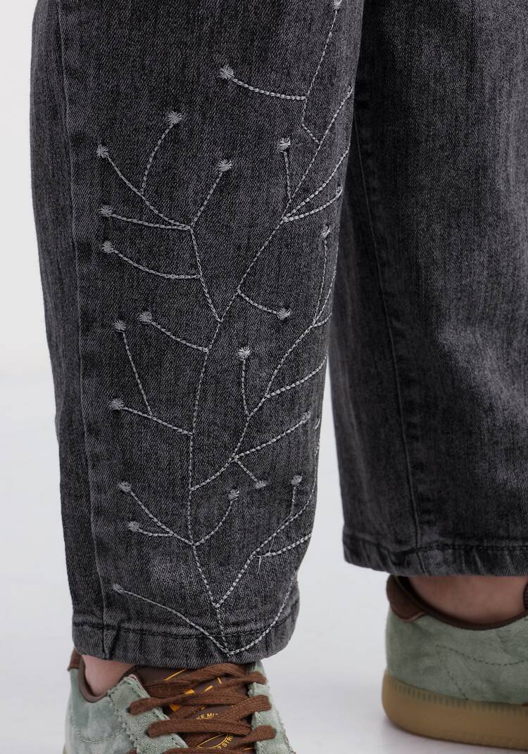 Джинсы с вышивкой Вечерняя прогулка шир.  750, рис. 12