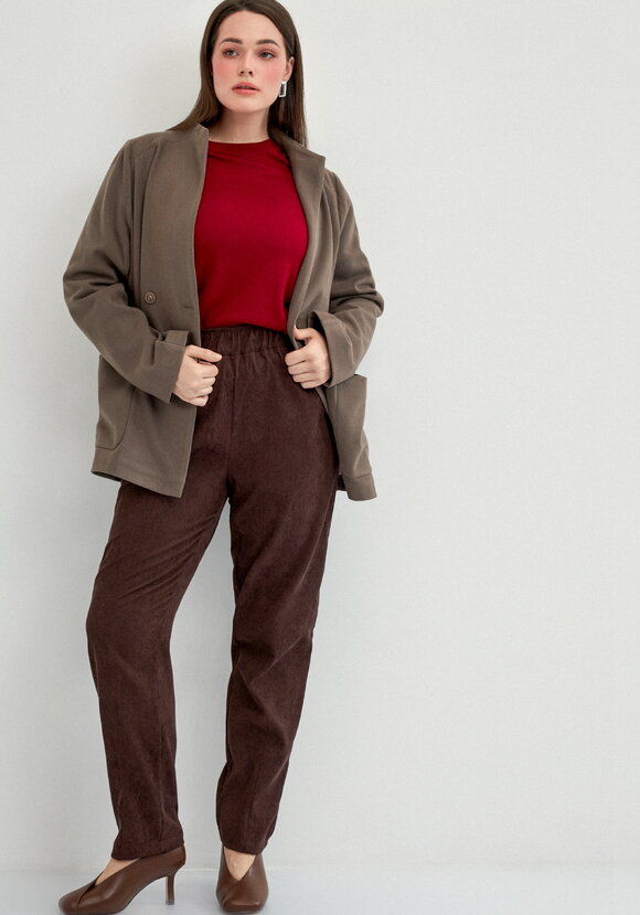 Брюки из микровельвета с комфортным поясом шир.  580, рис. 21