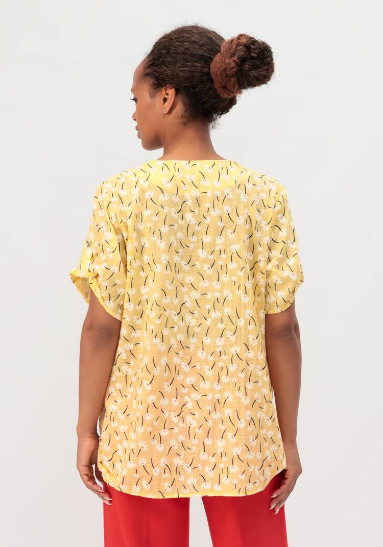 Блуза с цветочным принтом Офелия шир.  750, рис. 25