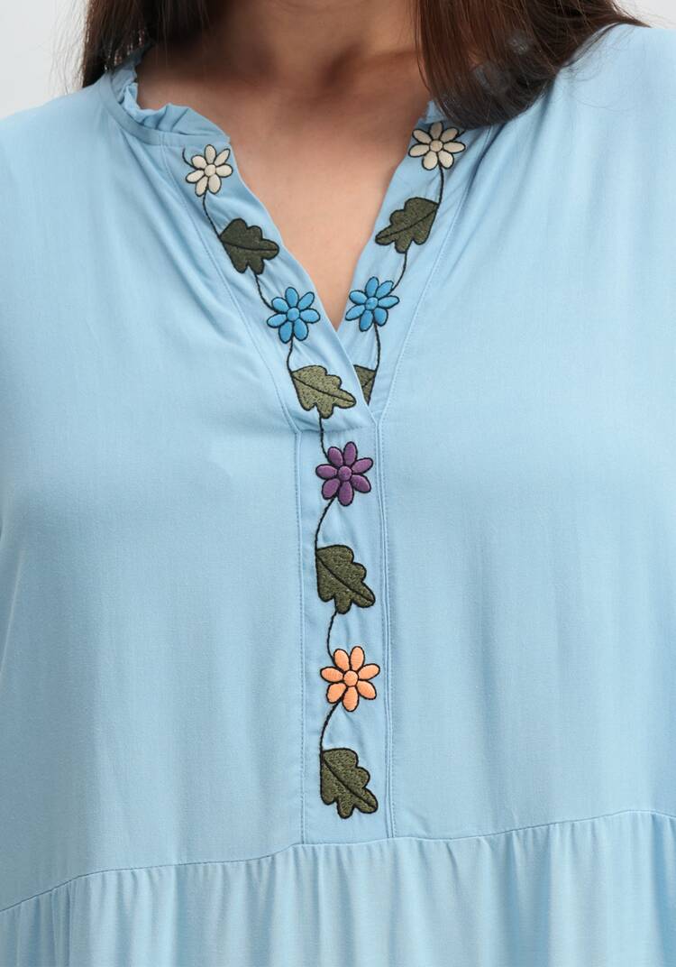 Платье ярусное с вышивкой и бахромой шир.  750, рис. 14