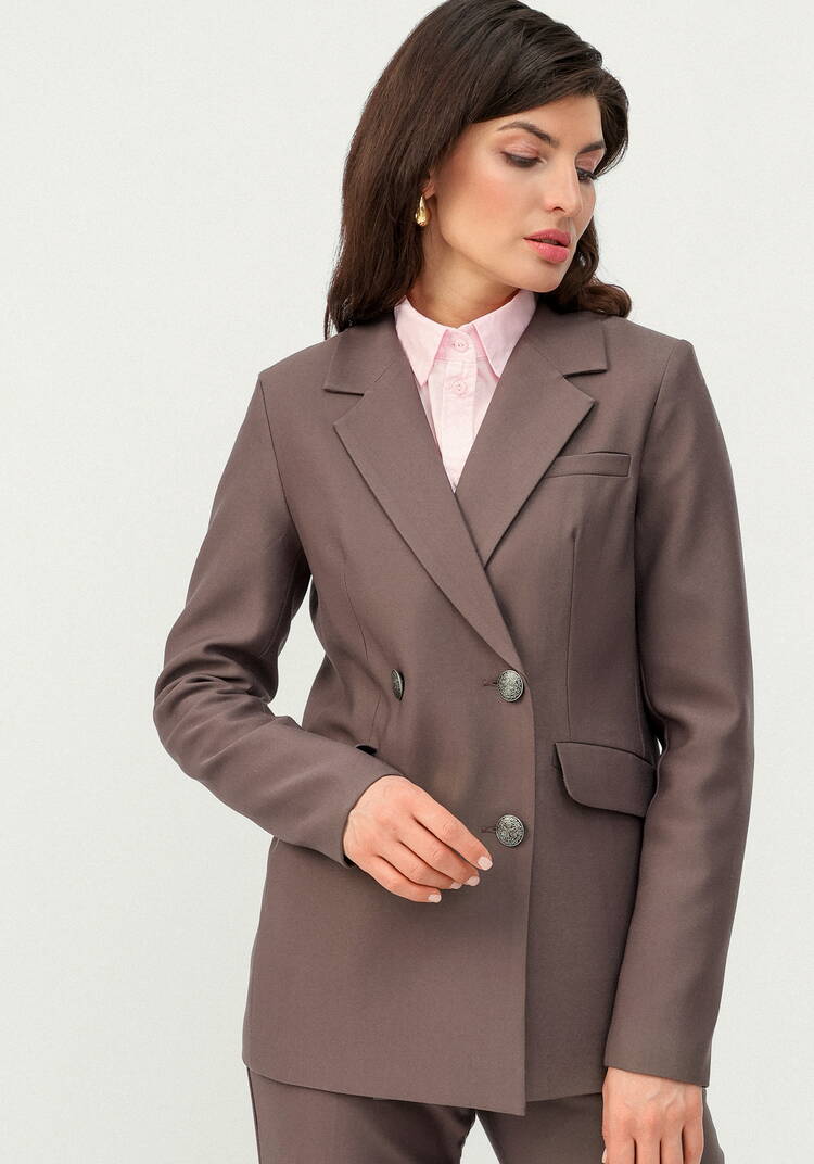 Пиджак на подкладке двубортный шир.  750, рис. 16