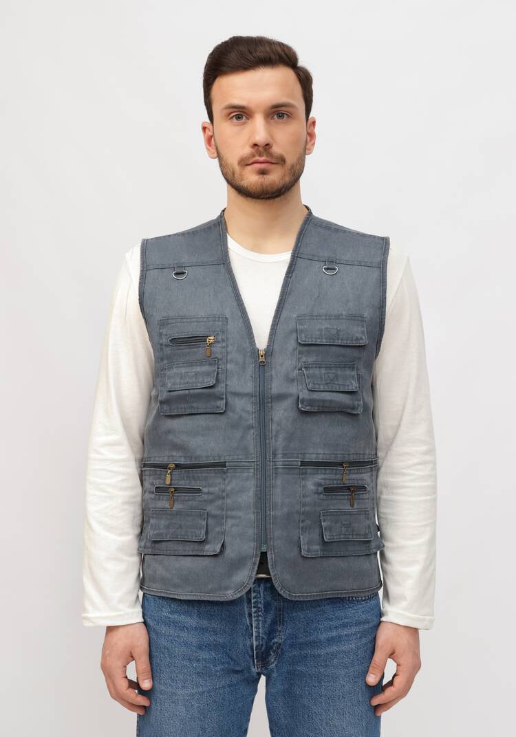 Жилет мужской с карманами шир.  750, рис. 4