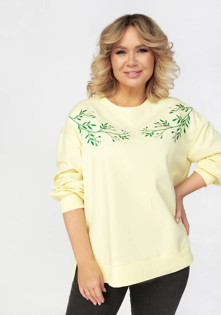 Свитшот женский с вышивкой шир.  750, рис. 5