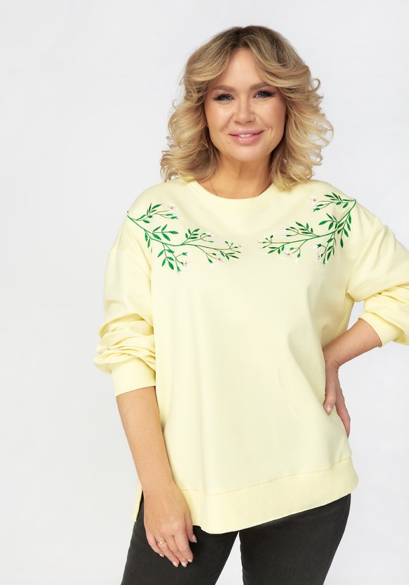 Свитшот женский с вышивкой шир.  580, рис. 5