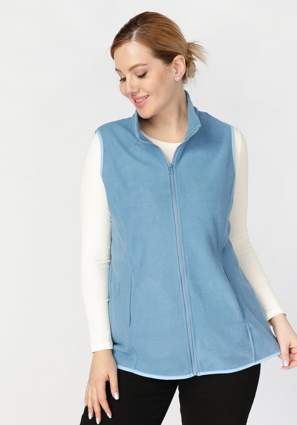 Жилет женский на молнии с карманами шир.  580, рис. 6