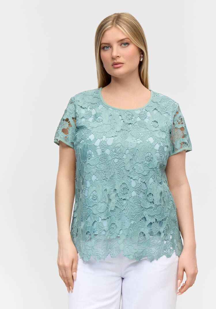 Блуза ажурная свободного кроя шир.  750, рис. 10