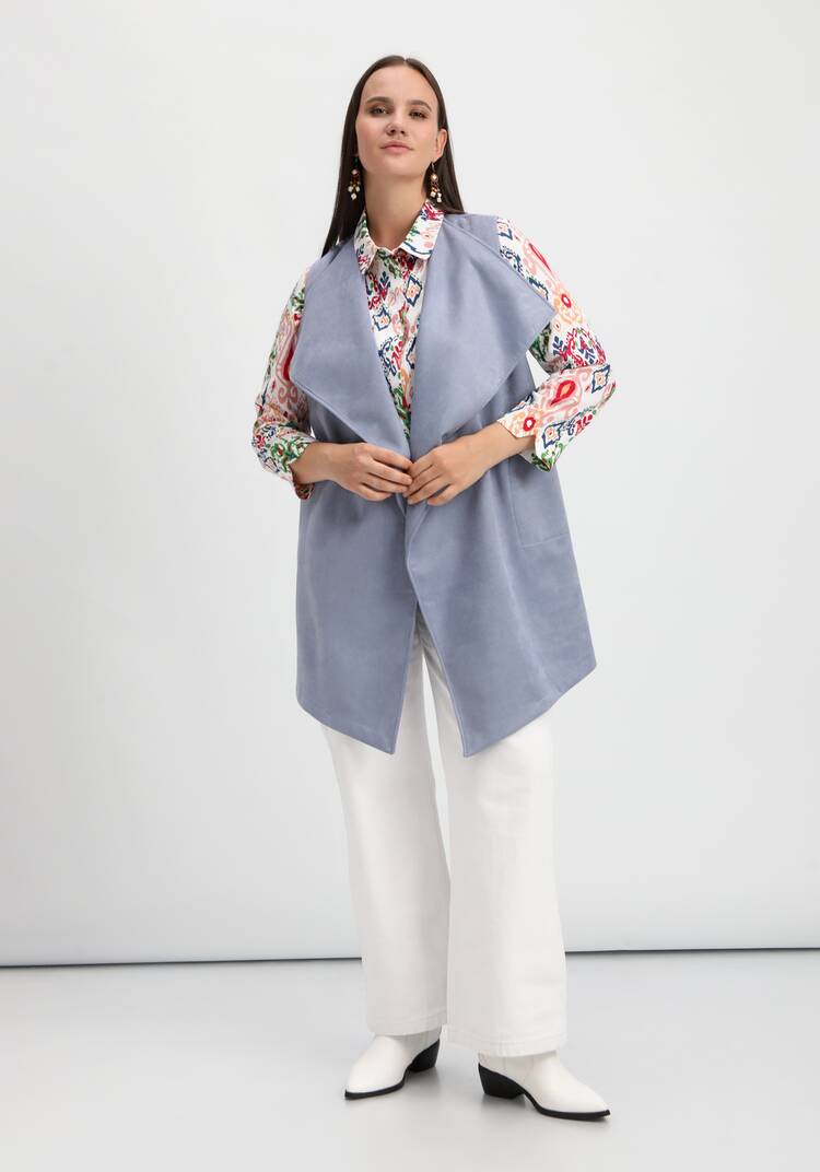 Жилет оверсайз с воротом апаш шир.  750, рис. 11