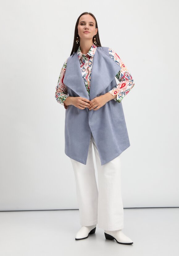 Жилет оверсайз с воротом апаш шир.  580, рис. 11