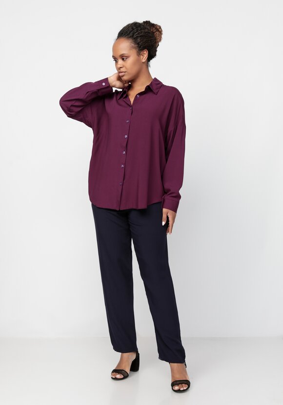 Рубашка свободного кроя с длинным рукавом шир.  580, рис. 18