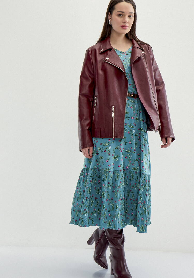 Платье с плиссировкой в цветочный принт шир.  750, рис. 20