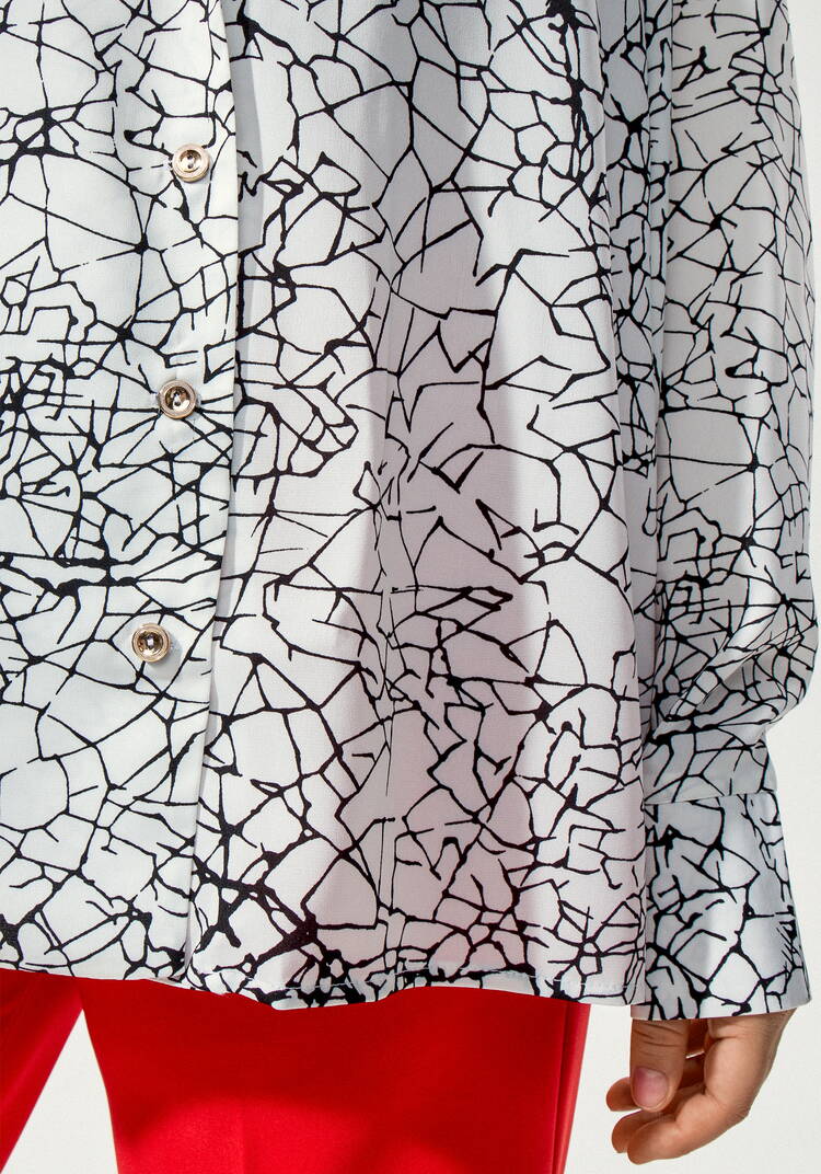 Блуза с отложным воротником двубортная шир.  750, рис. 14